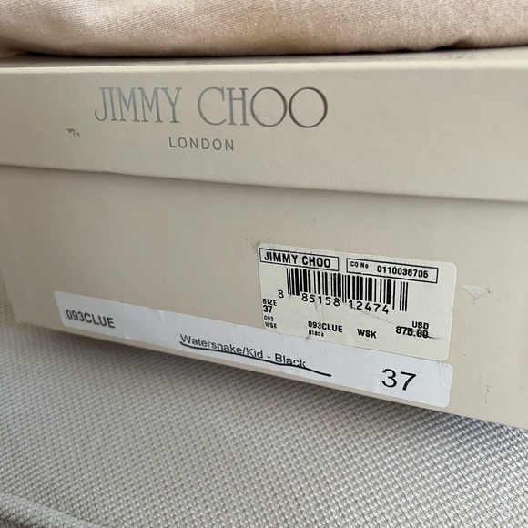 Jimmy choo black peep toe pumps size 37 fits size 7 worn twice - Picture 4 of 6